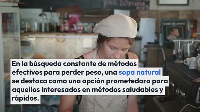'Video thumbnail for Prepara esta sopa “quema grasas” rápido y con ingredientes simples'