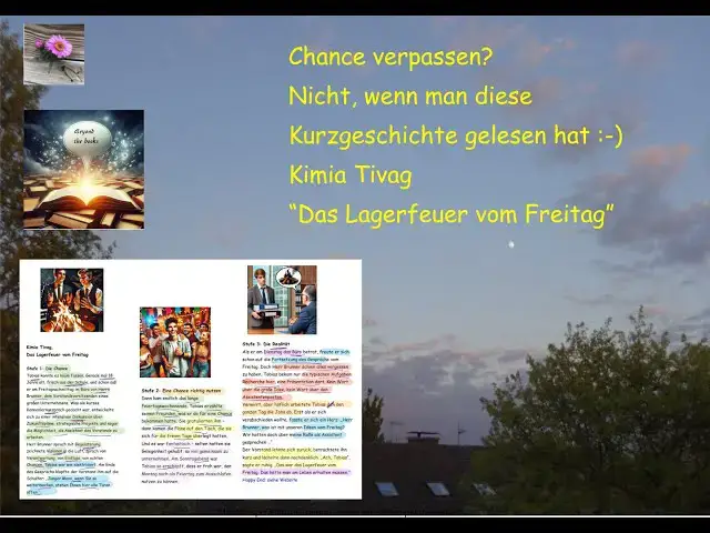 'Video thumbnail for Chance verpassen? Nicht, wenn man diese Kurzgeschichte kennt: Kimia Tivag, "Das Lagerfeuer ..."'
