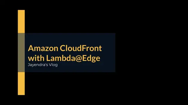 'Video thumbnail for Amazon CloudFront with Lambda@Edge'