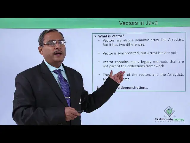 'Video thumbnail for Java Essentials - Vectors in java'