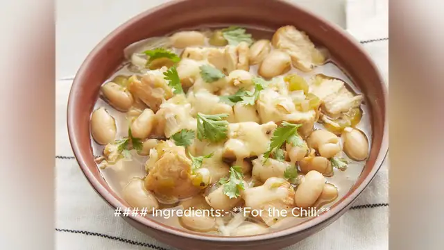 'Video thumbnail for white chili recipe with chicken'