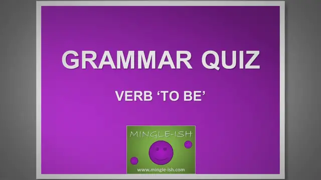 'Video thumbnail for Verb 'to be' - Grammar quiz #1'