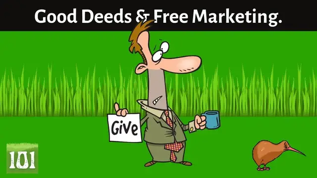 'Video thumbnail for Lawn Mowing with Philanthropic Goals   Good Deeds = Free Marketing'