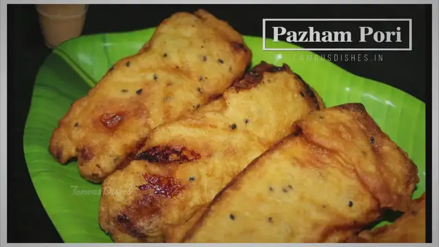 'Video thumbnail for Authentic Kerala Pazham Pori Recipe for Banana Fritters.'