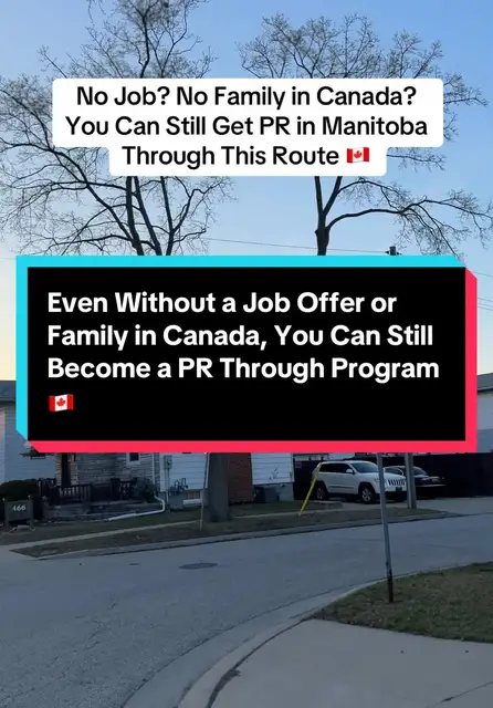 'Video thumbnail for Get PR in Manitoba Without a Job or Family in Canada'
