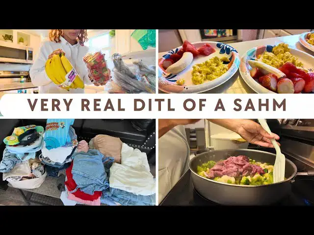 'Video thumbnail for Struggle Day In The Life of a Pregnant SAHM & Homemaker: Cooking, Cleaning, Laundry, Unpacking'