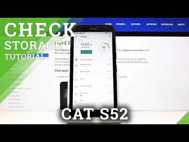 'Video thumbnail for How to Check Available Storage in CAT S52 - Free Up Space'