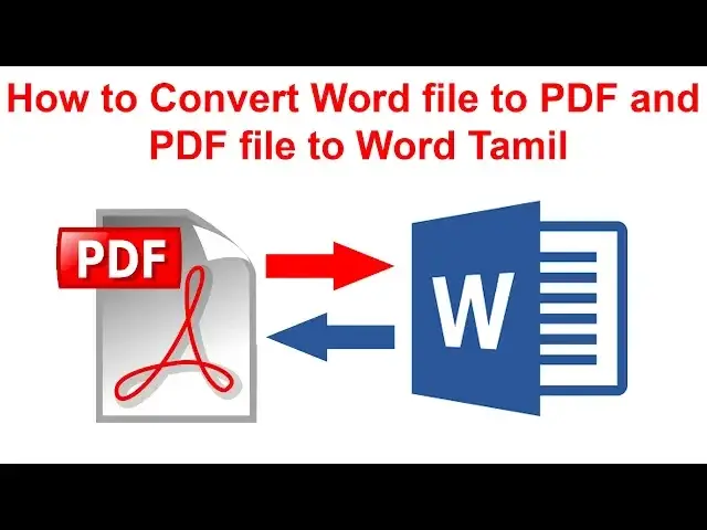 'Video thumbnail for How to Convert Word file to PDF and PDF file to Word Tamil'