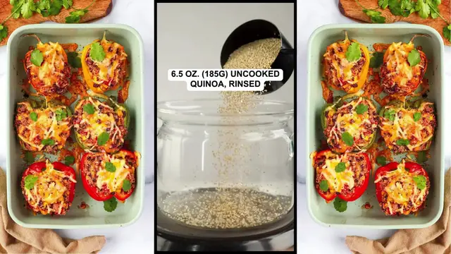 'Video thumbnail for 🌶️ Quinoa Stuffed Peppers'