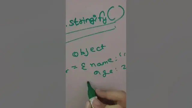 'Video thumbnail for Learn JSON.stringify() Method in 60 seconds On White Board #shorts'