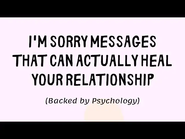 'Video thumbnail for 5 Powerful Apologies That Actually Heal the Relationship (Not Just “I’m Sorry”)'