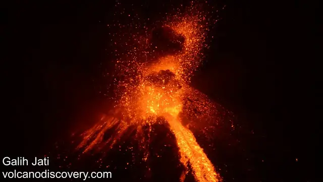 'Video thumbnail for Anak Krakatau Paroxysmal Eruption at Night'