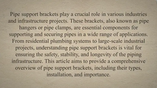 'Video thumbnail for Pipe Support Brackets: Types, Installation, and Importance (PDF)'
