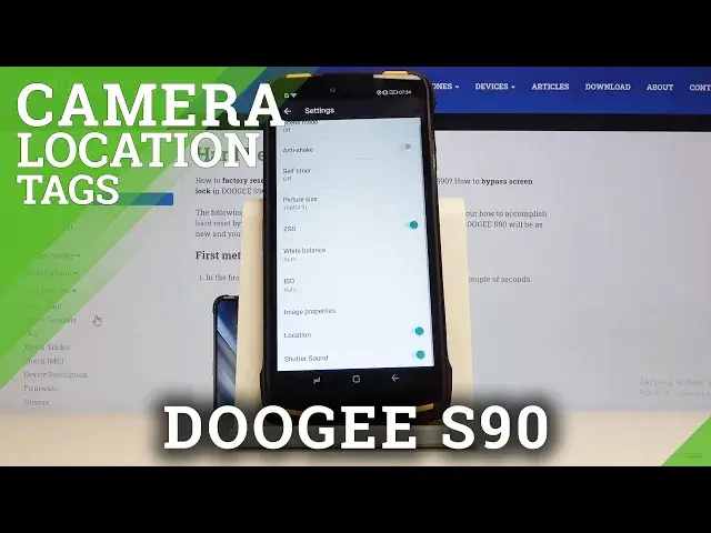 'Video thumbnail for How to Turn On / Off Camera Location Tags in DOOGEE S90 - Camera Settings'