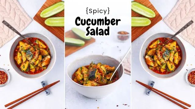 'Video thumbnail for 🥒 Spicy Cucumber Salad 🥢'