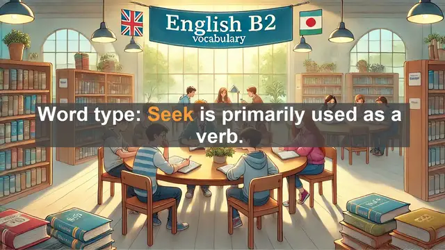 'Video thumbnail for 1500 Must Know CEFR B2 Vocabulary - Understanding 'Seek': A Key Word for B2 English Proficiency'