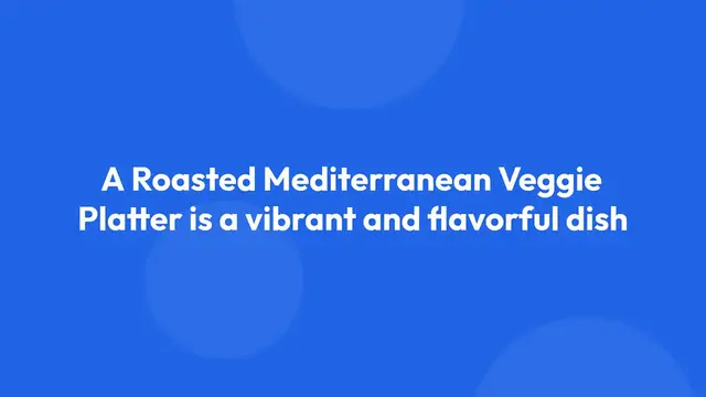 'Video thumbnail for Vibrant Mediterranean Veggie Platter | Fresh & Flavorful Plant-Based Feast!'