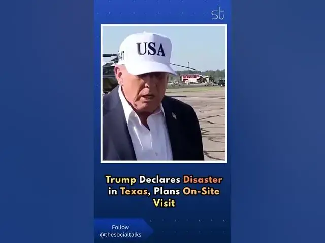 'Video thumbnail for Trump Declares Disaster in Texas, Plans On-Site Visit'