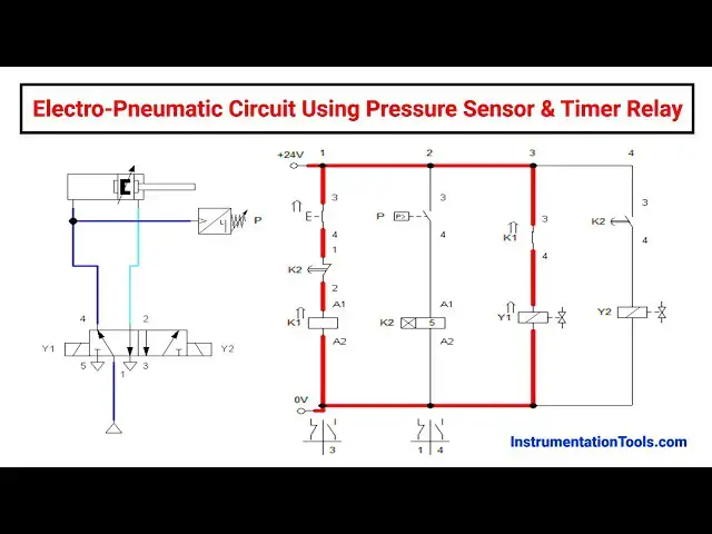 'Video thumbnail for Electro Pneumatic Circuit Using Pressure Sensor and Timer Relay'