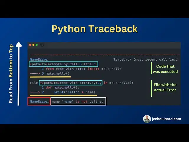 'Video thumbnail for Python TRACEBACK (for Beginners). Read & Debug Traceback - #python #pythonprogramming'