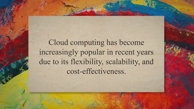 'Video thumbnail for Cloud Computing'