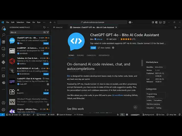 'Video thumbnail for 🔥 Bito AI VSCode Code Assistant is NEXT LEVEL! Better Than Copilot, Claude & Cursor??'