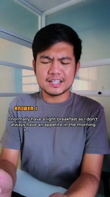'Video thumbnail for IELTS SPEAKING PART 1 TOPIC: Breakfast '
