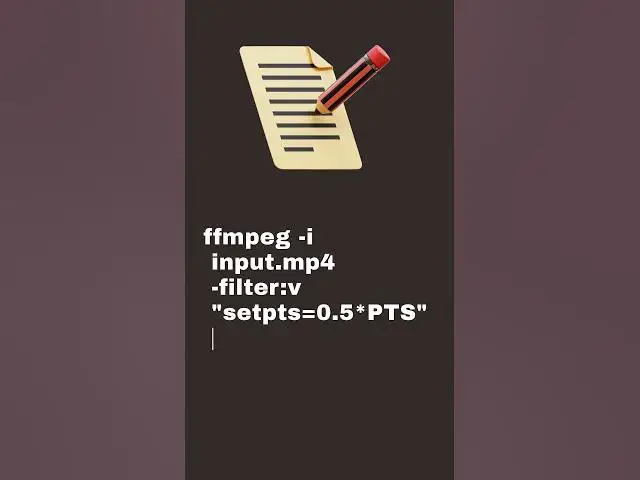 'Video thumbnail for FFMPEG Command to Change Speed of Video File Using SetPTS Filter in Animated Video #shorts'