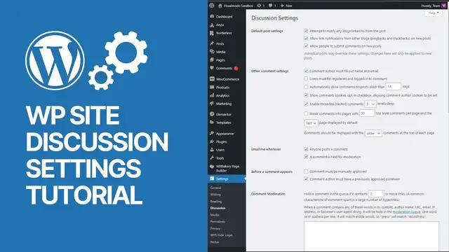 'Video thumbnail for Beginners Guide To WordPress Discussion Settings - WP Comments Options Edit & Customize 💬'