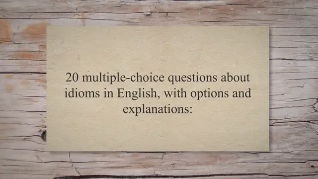 'Video thumbnail for English idioms Exercise 13'