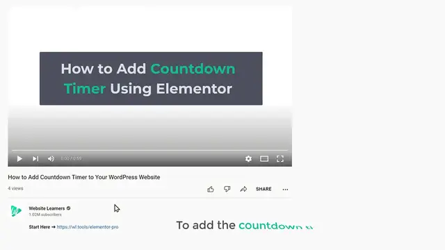 'Video thumbnail for How to Add Countdown Timer to Your WordPress Website'