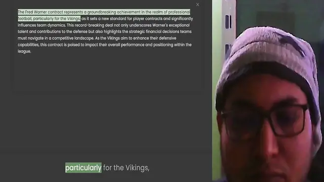 'Video thumbnail for The Fred Warner contract represents a groundbreaking achievement in the realm of professional football, particularly for the Vikings, as it sets a new standard for player contracts and significantly influences team dynamics. This record-b'