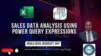 'Video thumbnail for Sales Data Analysis using Power Query Expressions'