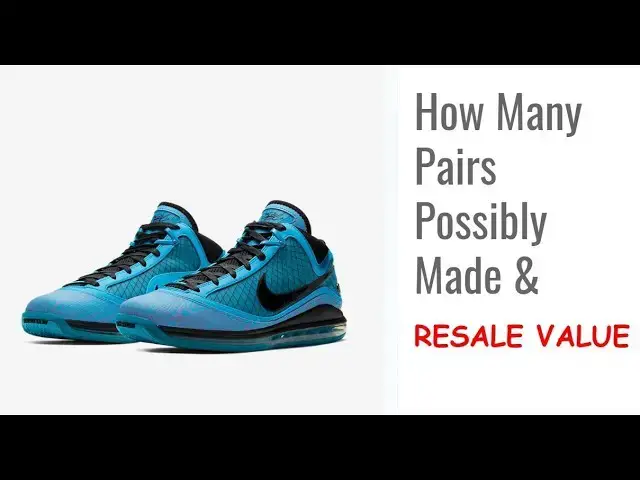 'Video thumbnail for Nike Lebron 7 All Star CU5646-400 | How Many Pairs Possibly Made & Resale Value'