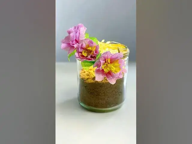 'Video thumbnail for Hanami - Kirschblüten basteln aus Krepppapier #springonshorts #basteln'