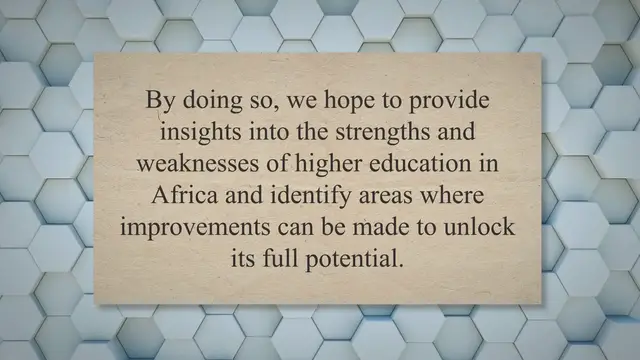 'Video thumbnail for Unlocking the Potential: A Comprehensive Ranking of the Top 20 Universities in Africa and their Key Features'