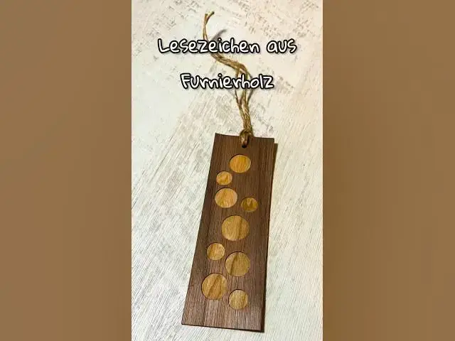 'Video thumbnail for Lesezeichen aus Furnierholz plotten mit Cricut Maker 3 #springonshorts'