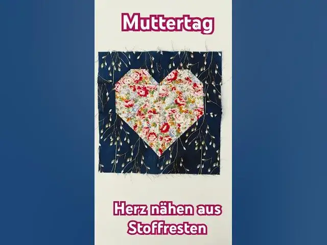 'Video thumbnail for Herz nähen aus Stoffresten super einfach #springonshorts'