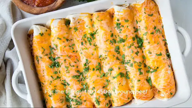 'Video thumbnail for Beef enchiladas recipe'