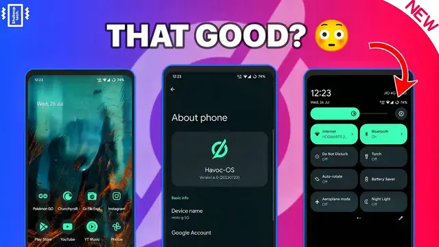 'Video thumbnail for Havoc OS 6 is HERE! Best Android 13 Custom ROM? NEW Features & REVIEW! (Moto G 5G/One 5G Ace)'