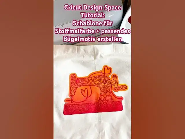'Video thumbnail for Cricut Design Space Tutorial - Schablone erstellen für Stoffmalfarbe #springonshorts #cricut'