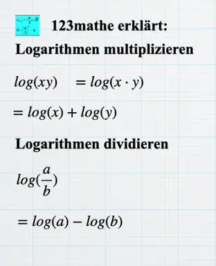 'Video thumbnail for Logarithmen multiplizieren dividieren #shorts'