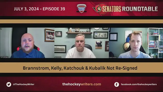 'Video thumbnail for Senators Decide Not to Re-Sign Brannstrom, Kubalik, Kelly and Katchouk'