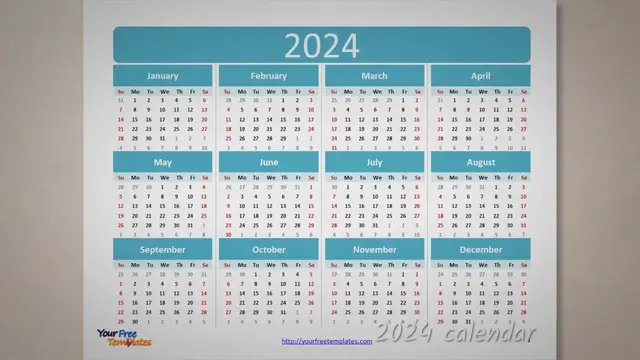 'Video thumbnail for Printable 2024 calendar monthly template'