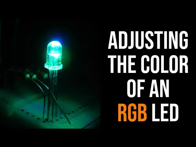 'Video thumbnail for Adjusting the color of  RGB LED - Arduino Tutorials'