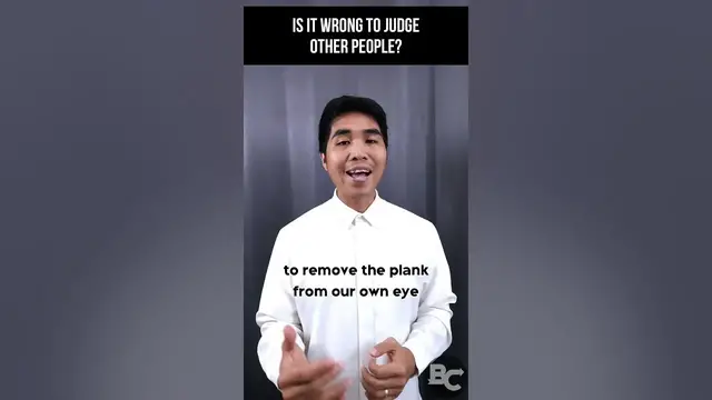 'Video thumbnail for Is it wrong to judge other people?'