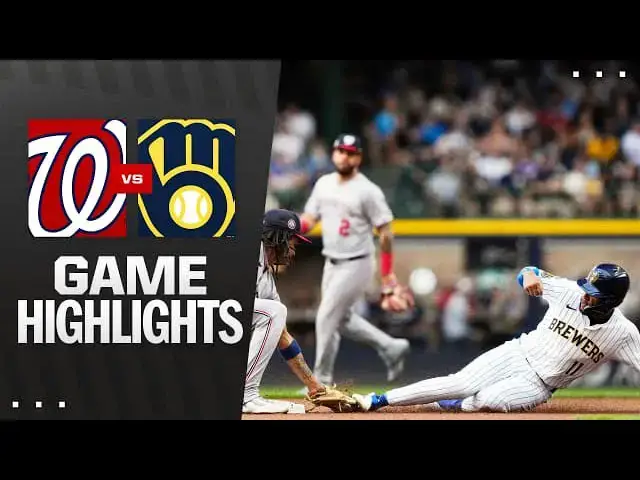 'Video thumbnail for Washington Nationals at Milwaukee Brewers Full-Game Highlights! | 07/12/2025'