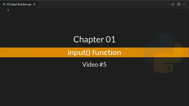 'Video thumbnail for input() function in Python !'