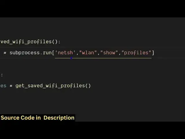 'Video thumbnail for Python 3 Script to Fetch Saved Internet Wi-Fi SSD's & Passwords & Display it in Terminal on Windows'