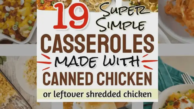 'Video thumbnail for 19 EASY Chicken Casseroles with Cheap Canned Chicken - Dinner TV'